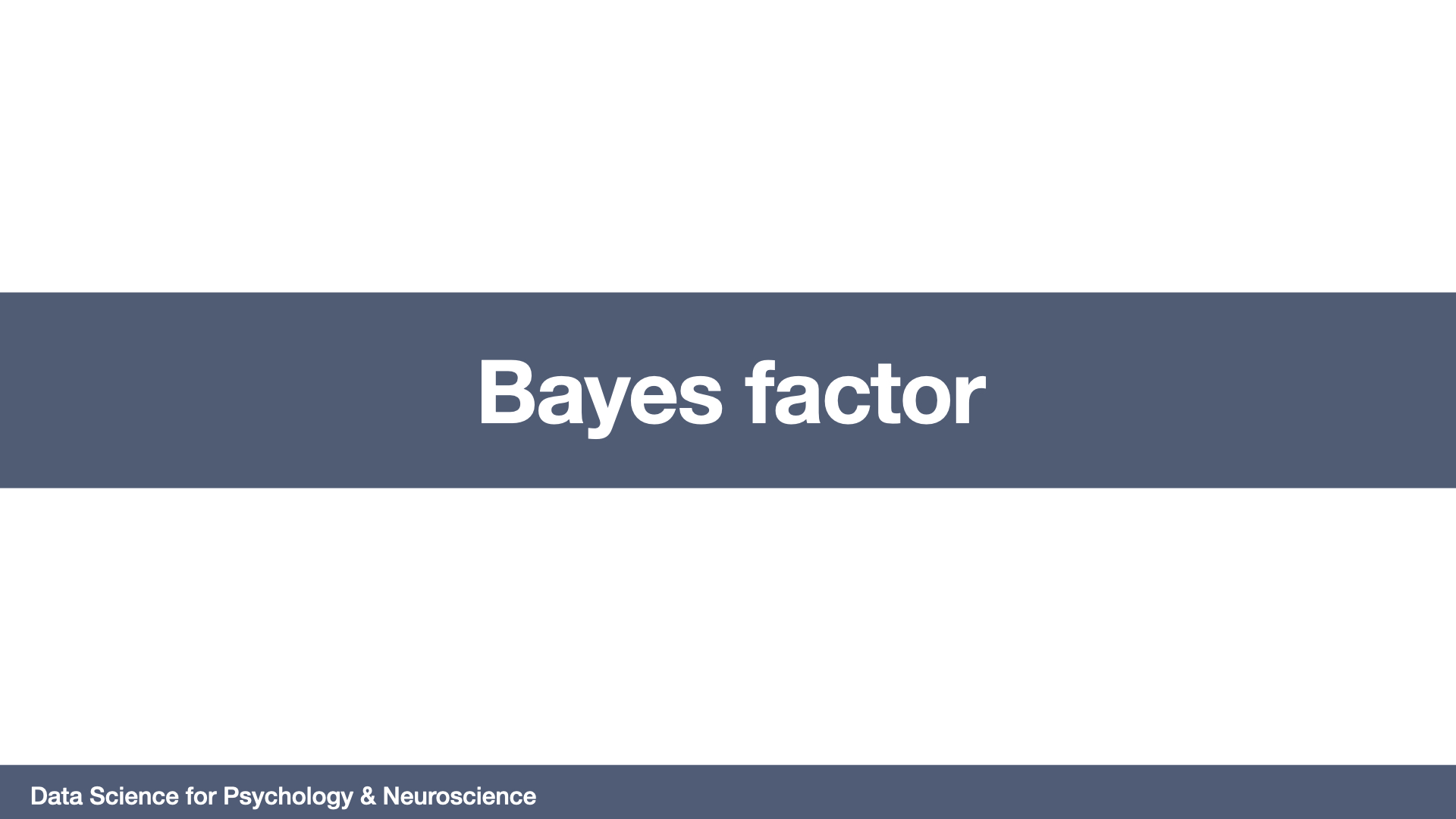 Bayes factor