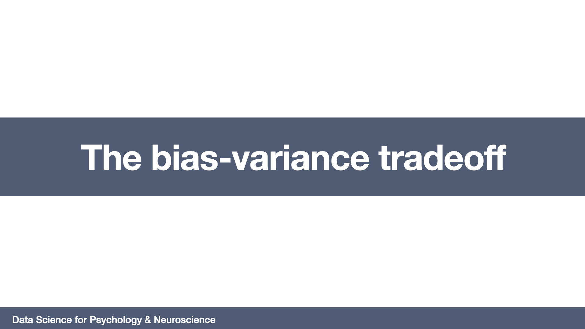 The bias-variance tradeoff