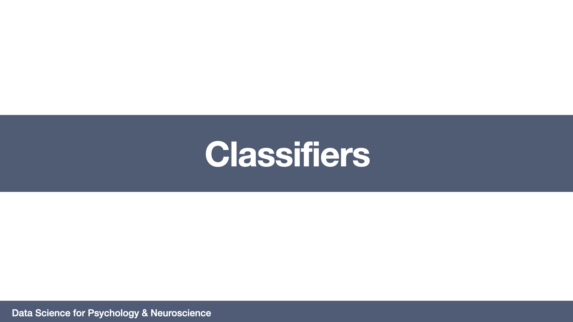 Classifiers