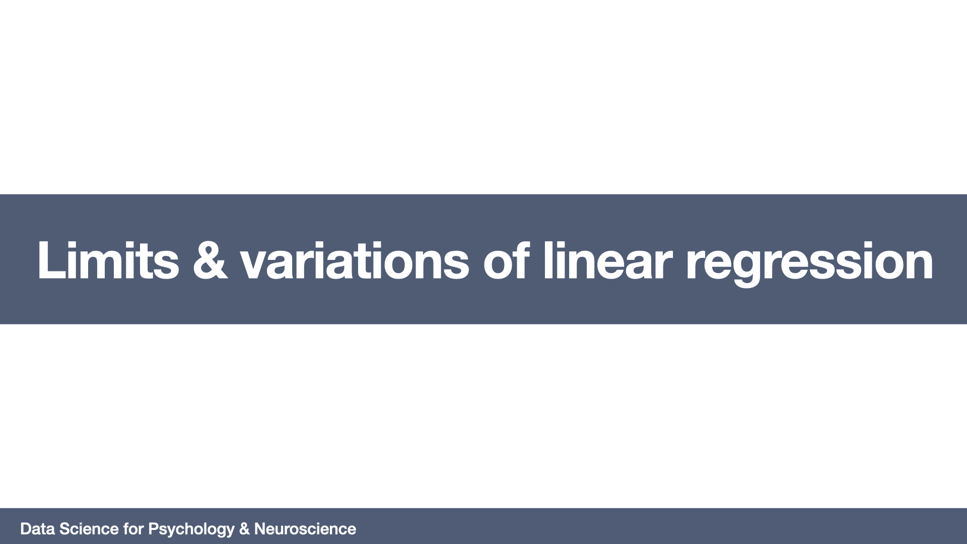 Limits and variations of linear regression