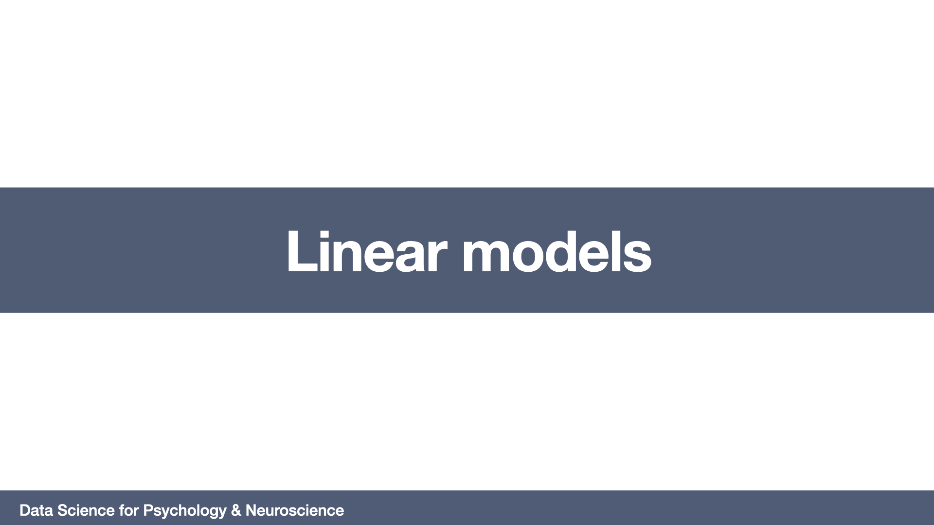 Linear models