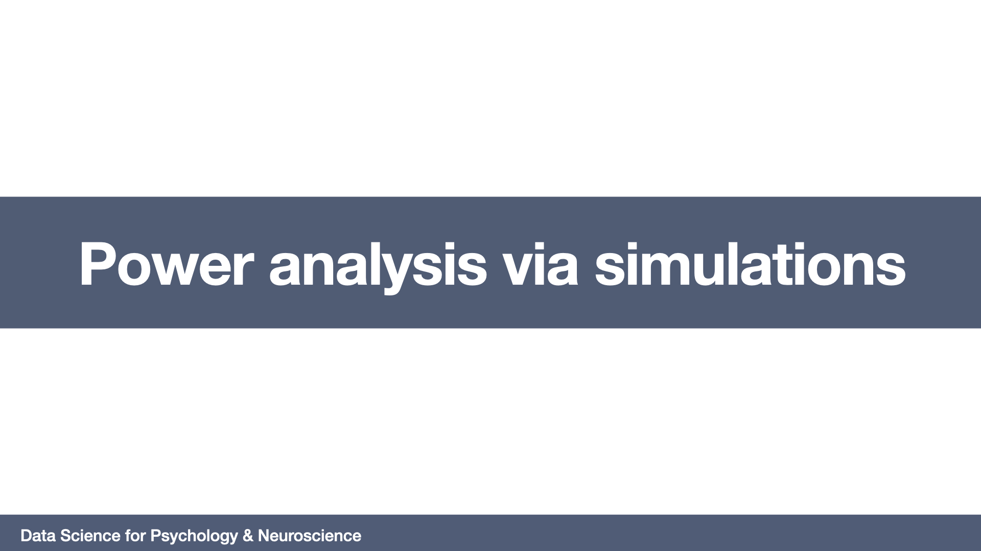 Power analysis via simulations