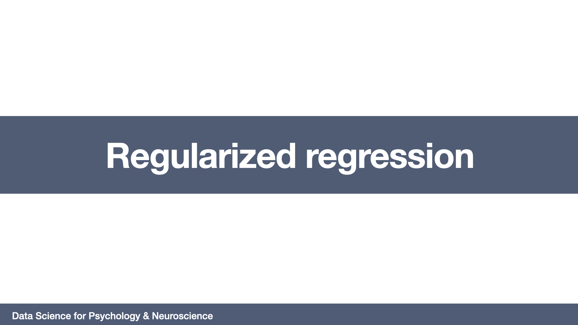 Regularized regression