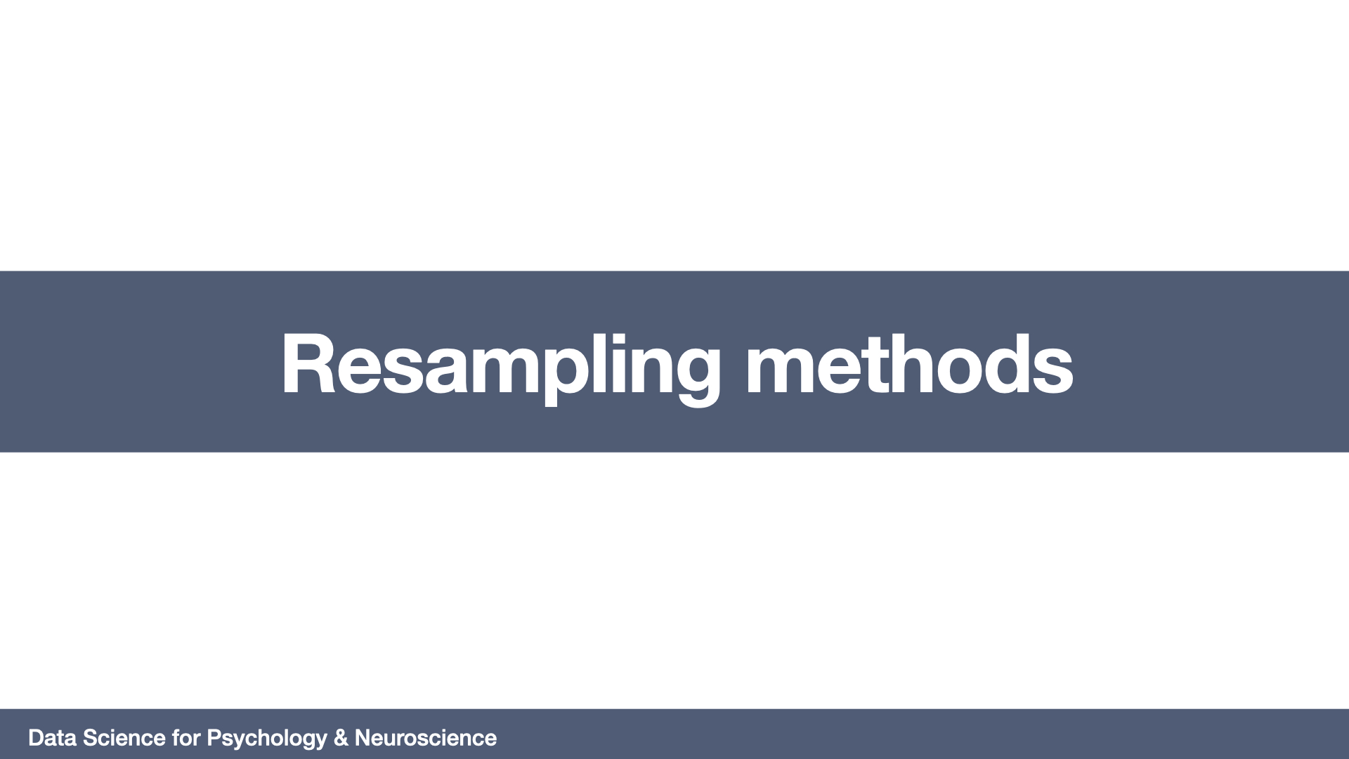 Resampling methods