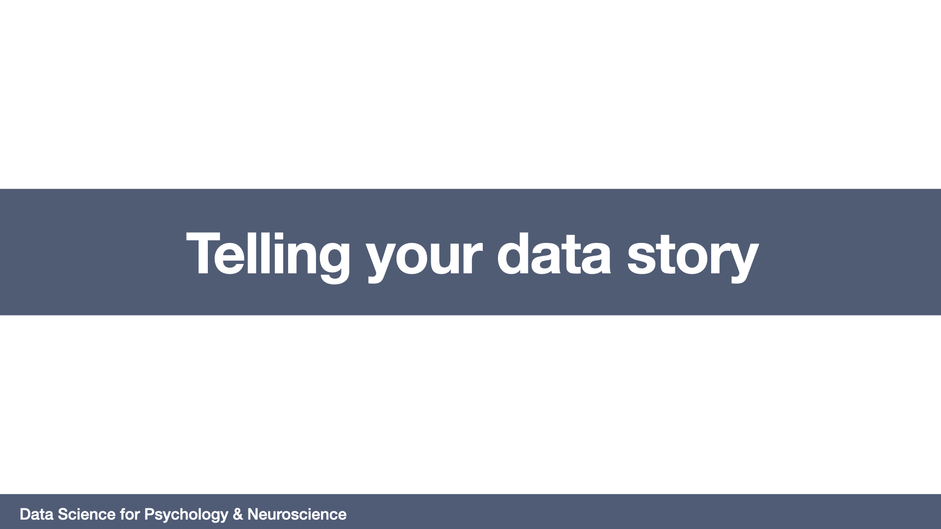 Telling your data story