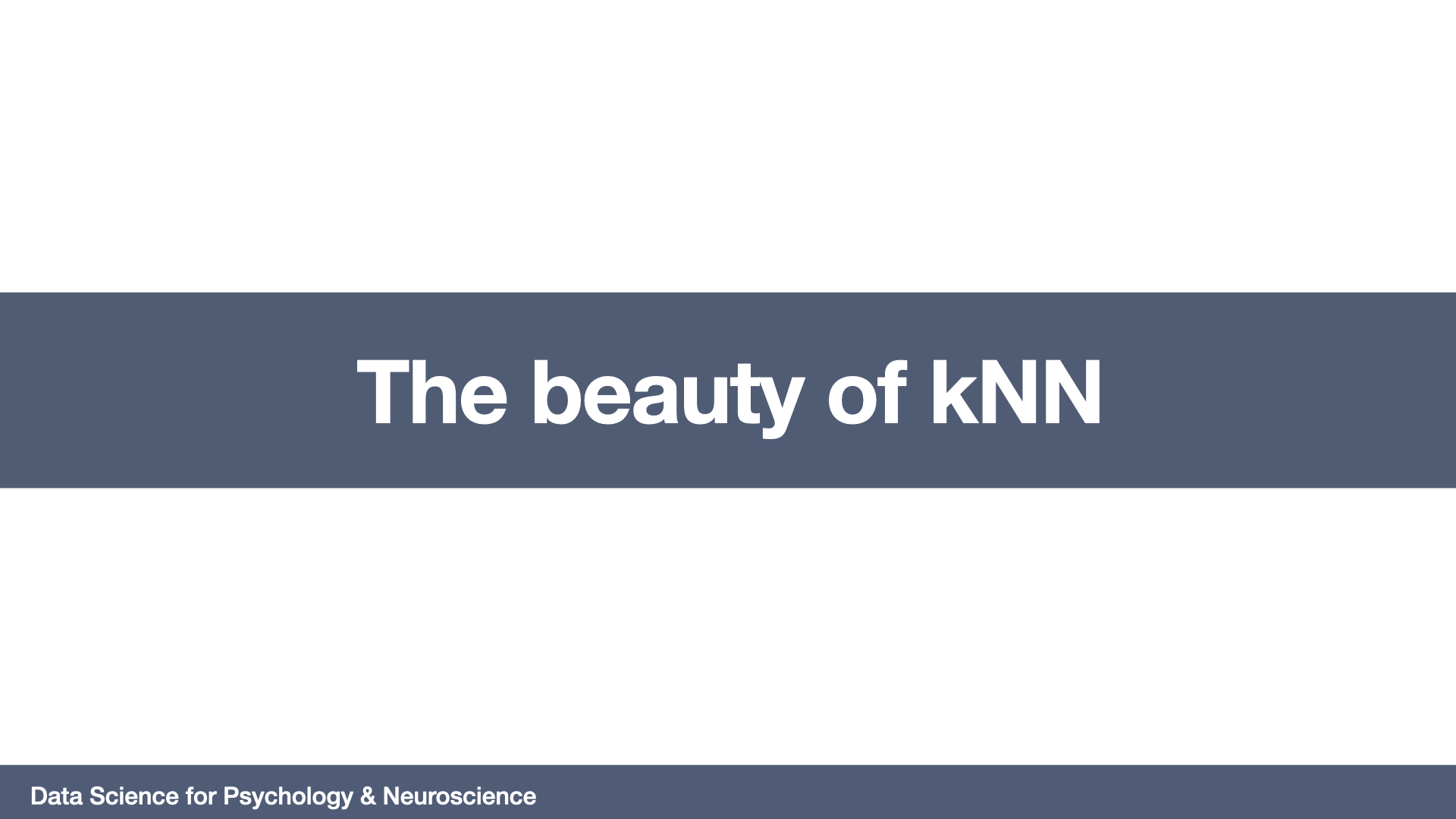 The beauty of kNN